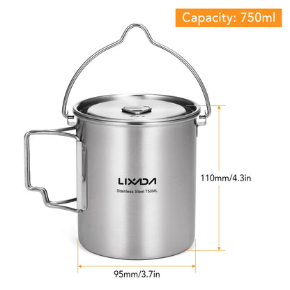 Lixada 750ml Cup Outdoor Stainless
