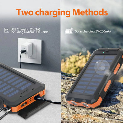 10000mAh Solar Power Bank 4-in-1