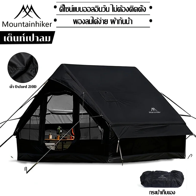 Outdoor inflatable camping tent