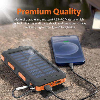 10000mAh Solar Power Bank 4-in-1