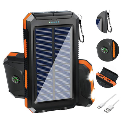 10000mAh Solar Power Bank 4-in-1