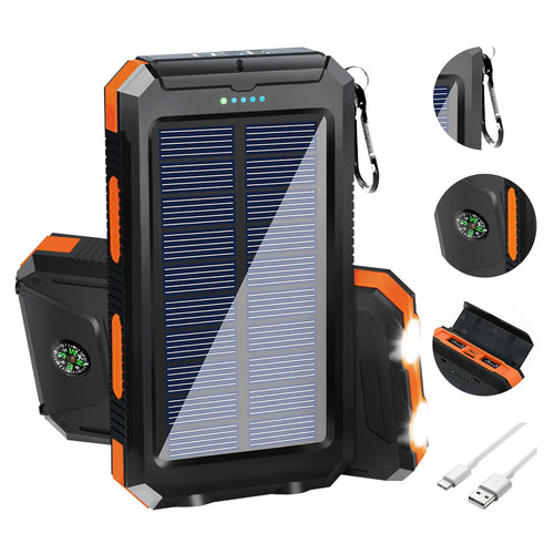10000mAh Solar Power Bank 4-in-1