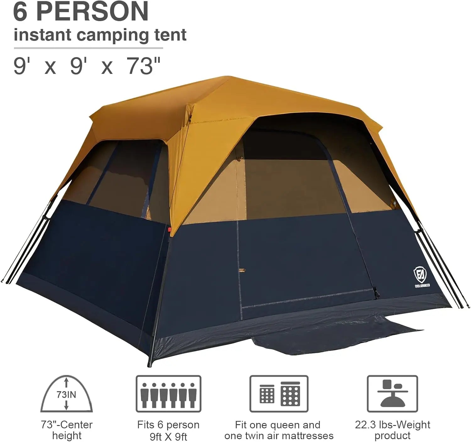 6-Person Instant Cabin Tent
