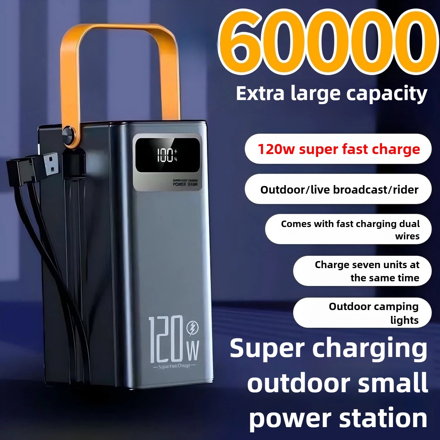 120W 100000mAh Fast Charging Power