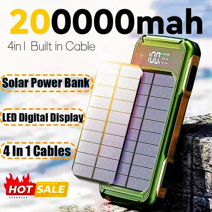 200000mAh 4 in 1 Built in Cables