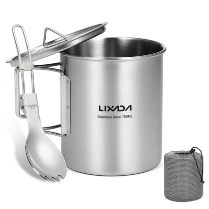 Lixada 750ml Cup Outdoor Stainless