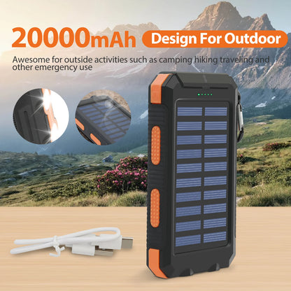 10000mAh Solar Power Bank 4-in-1